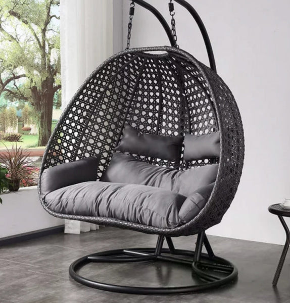 Egg chair two person rattan swing (inside/outside)